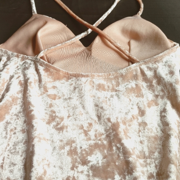Vintage blush pink velvet dress - Picture 6 of 6